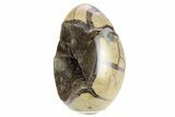 Septarian Dragon Egg Geode - Black Crystals #253760-2